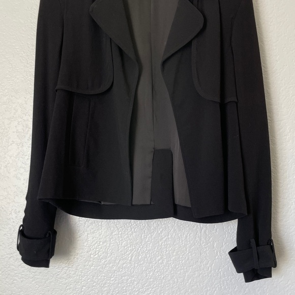 Sen Black Blazer Jacket Open Front Small - Picture 2 of 7